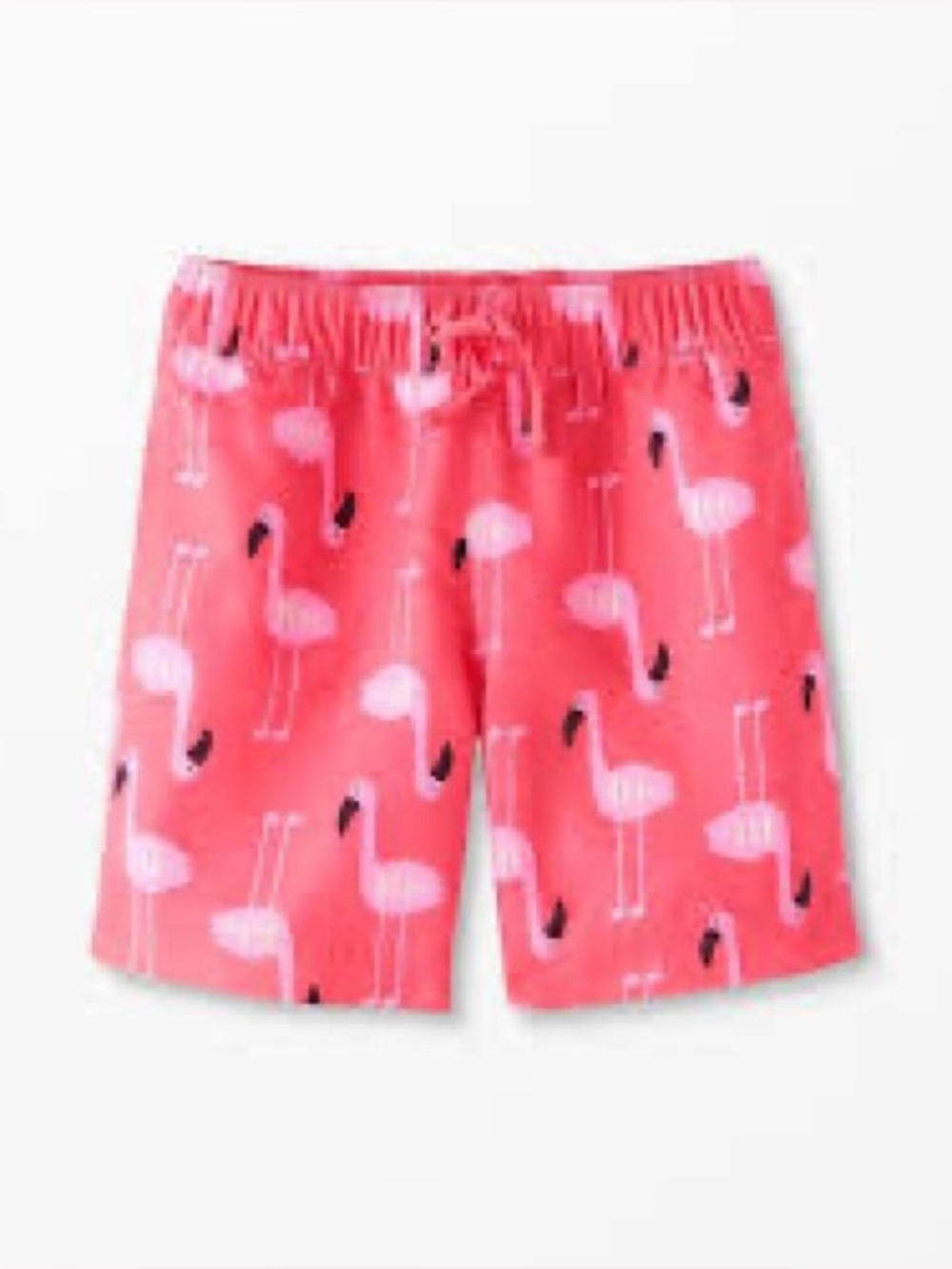 Kids Flamingo Print Swim Shorts - Pink Coral